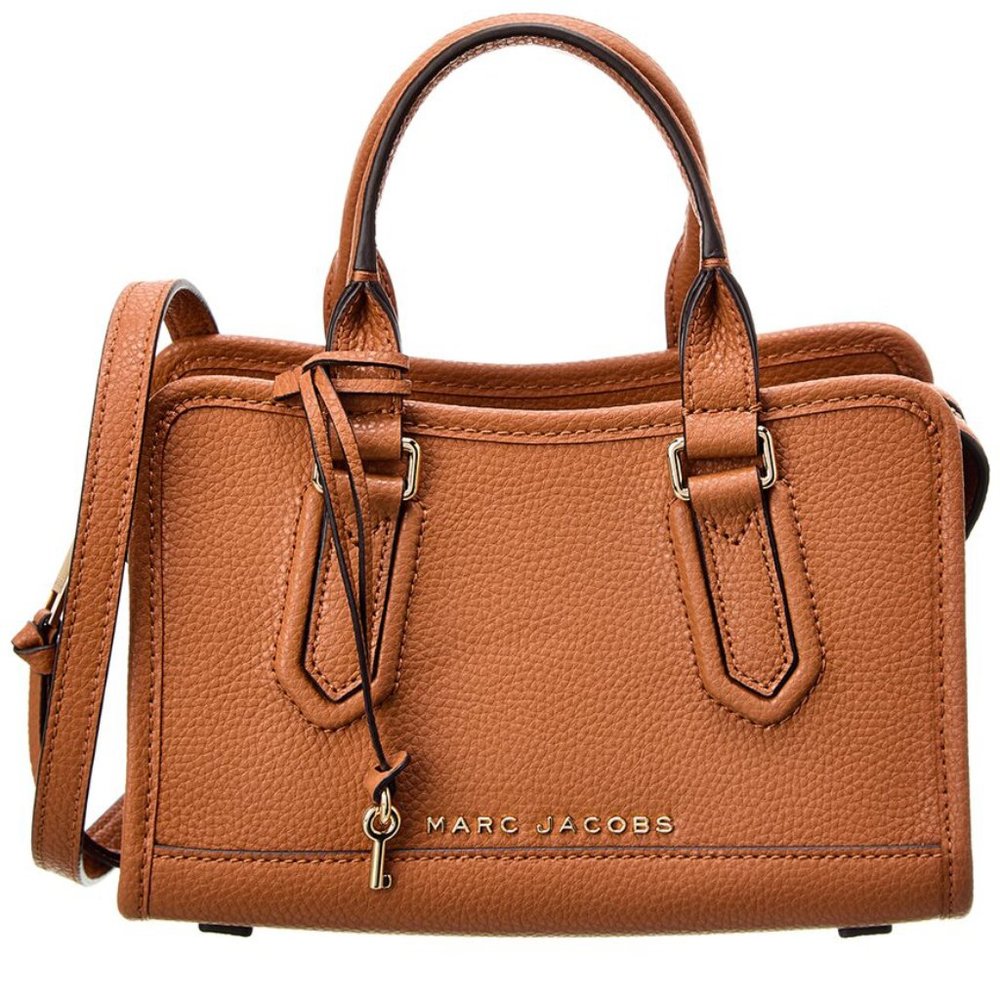 Marc Jacobs Leather Satchel in Cognac Brown